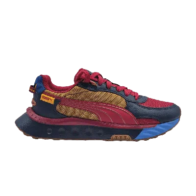 Pre-owned Puma Wild Rider Gf Jr 'spellbound Persian Red' In Blue