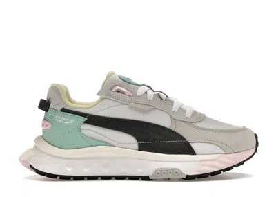 Pre-owned Puma Wild Rider Layers (women's) Sneakers In White/ebony