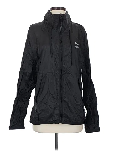 Pre-owned Puma Windbreaker Jacket In Black