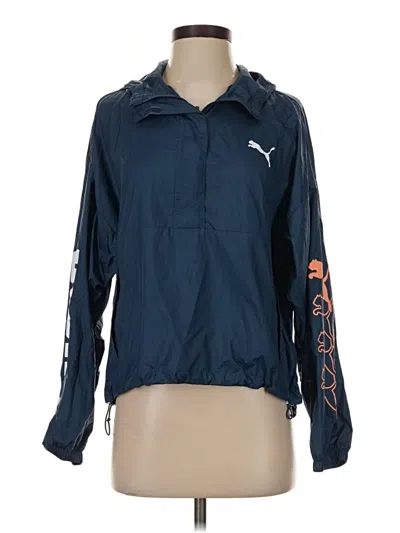 Pre-owned Puma Windbreaker Jacket In Blue