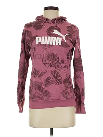 Pre-owned Puma Windbreaker Jacket In Burgundy