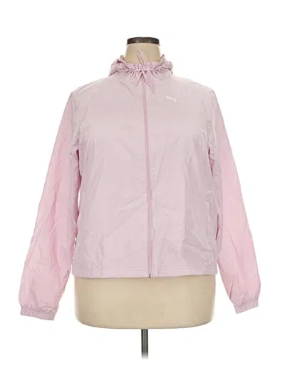 Pre-owned Puma Windbreaker Jacket In Pink