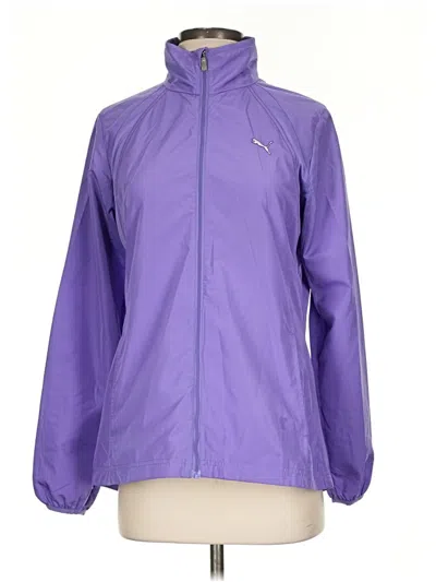 Pre-owned Puma Windbreaker Jacket In Purple