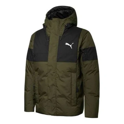 Puma Winter Jacket 'green' In Brown
