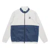 Puma Winter Retro Polar Fleece Splicing Stand Collar Logo Jacket Light Grey In White