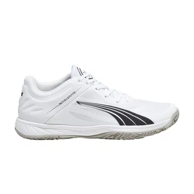 Pre-owned Puma Wmns Accelerate Turbo 'white Black Concrete Grey'