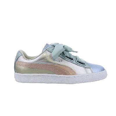 Pre-owned Puma Wmns Basket Heart Bauble Fm 'silver'
