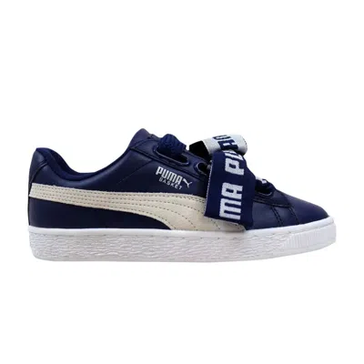 Pre-owned Puma Wmns Basket Heart De 'blue Depths'
