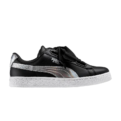 Pre-owned Puma Wmns Basket Heart 'explosive - Black'