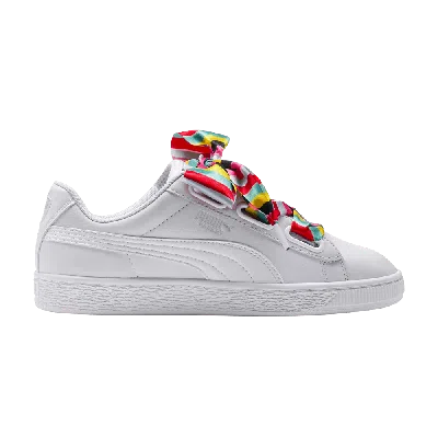 Pre-owned Puma Wmns Basket Heart 'generation Hustle' In White
