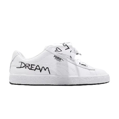 Pre-owned Puma Wmns Basket Heart 'hndwrttn' In White