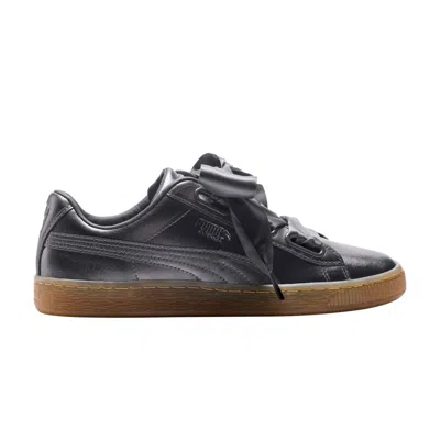 Pre-owned Puma Wmns Basket Heart Luxe 'quiet Shade' | Grey | Women's Size 7