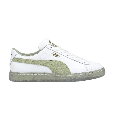 Pre-owned Puma Wmns Basket 'in Bloom - Desert Sage' In White