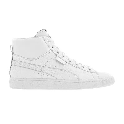 Pre-owned Puma Wmns Basket Mid 'exotic Pack' In White