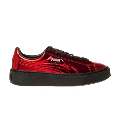 Pre-owned Puma Wmns Basket Platform 'metallic Red' | Women's Size 7