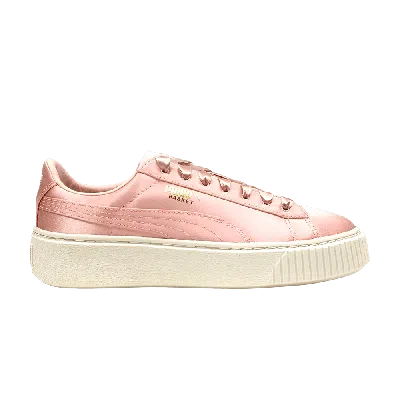 Pre-owned Puma Wmns Basket Platform 'satin - Pink'