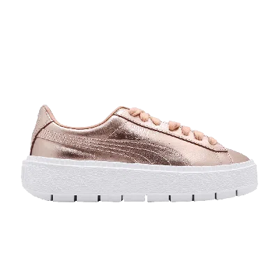 Pre-owned Puma Wmns Basket Platform Trace Luxe 'dusty Coral' In Orange