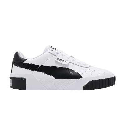 Pre-owned Puma Wmns Cali Brushed 'white Black'