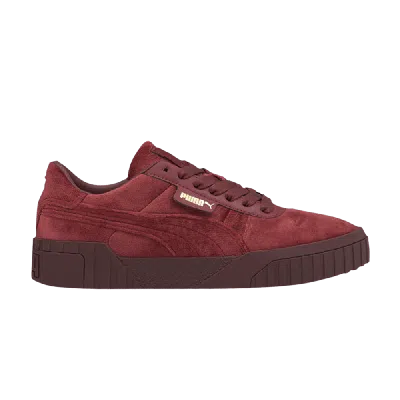 Pre-owned Puma Wmns Cali 'burgundy Velour' In Red