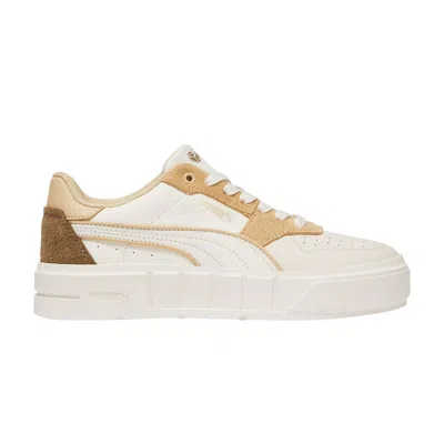 Pre-owned Puma Wmns Cali Court 'fall Tones' | Cream | Women's Size 10 In White