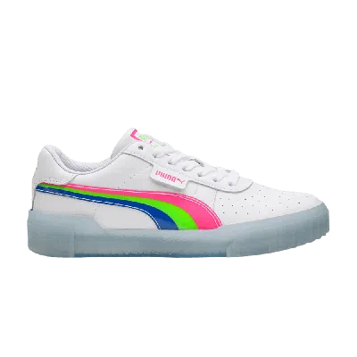 Pre-owned Puma Wmns Cali 'neon Iced - Pink Dazzling Blue' In White