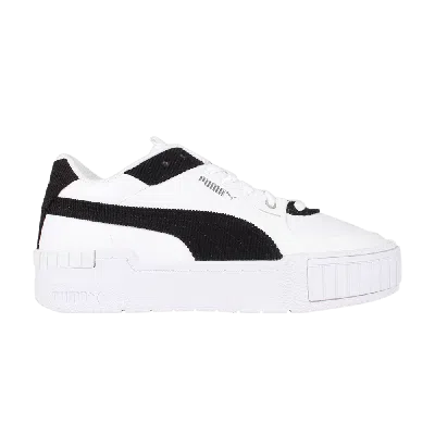 Pre-owned Puma Wmns Cali Sport Corduroy 'white Black'