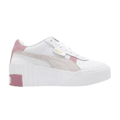 Pre-owned Puma Wmns Cali Wedge Mix 'foxglove' In White