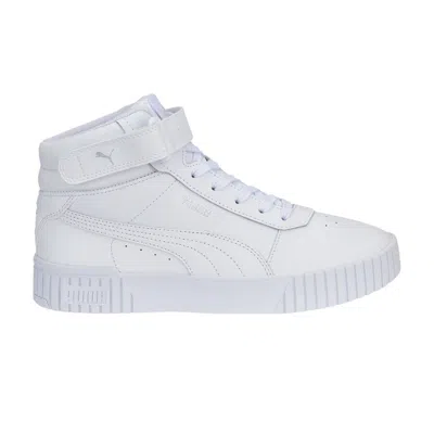 Pre-owned Puma Wmns Carina 2.0 Mid 'white Silver'