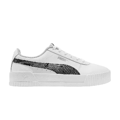 Pre-owned Puma Wmns Carina Leather Fs 'snakeskin - Grey Violet' In White