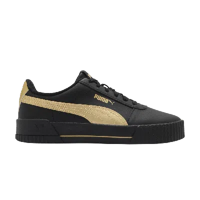 Pre-owned Puma Wmns Carina Meta 20 'black Team Gold'