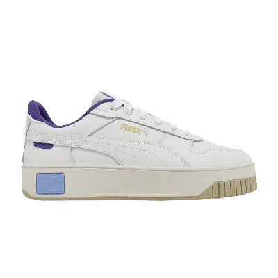 Pre-owned Puma Wmns Carina Street 'white Purple Ivory'