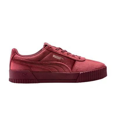 Pre-owned Puma Wmns Carina 'velvet - Pomegranate Rose Gold' | Red | Women's Size 7.5