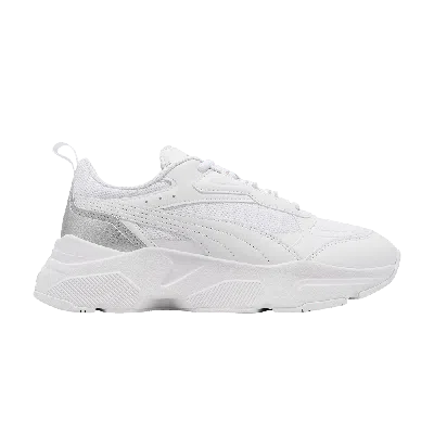 Pre-owned Puma Wmns Cassia 'distressed - White Silver'