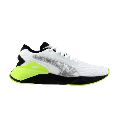 Pre-owned Puma Wmns Cell Plasmic Flou 'yellow Alert' In White