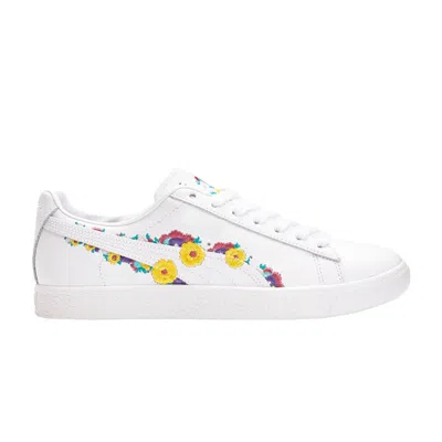 Pre-owned Puma Wmns Clyde 'nyc Floral' | White | Women's Size 6