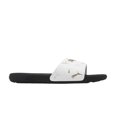 Pre-owned Puma Wmns Cool Cat 2.0 Slide 'toss - White Team Gold' | Women's Size 10