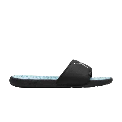 Pre-owned Puma Wmns Cool Cat Sport Slide 'black Blue Glow'
