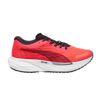 Pre-owned Puma Wmns Deviate Nitro 2 'fire Orchid Black' In Red