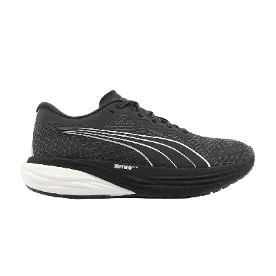 Pre-owned Puma Wmns Deviate Nitro 2 Wtr 'black Metallic Silver'