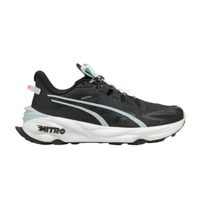 Pre-owned Puma Wmns Fast-trac Nitro 3 'seasons - Black Peaceful Blue' | Women's Size 8.5