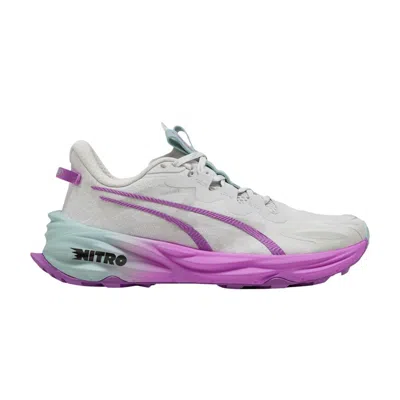 Pre-owned Puma Wmns Fast-trac Nitro 3 'seasons - Feather Grey Pure Magenta' | Women's Size 10.5 In Gray