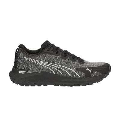 Pre-owned Puma Wmns Fast-trac Nitro 'black Metallic Silver'