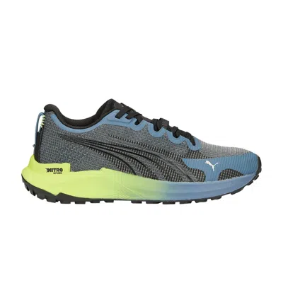 Pre-owned Puma Wmns Fast-trac Nitro 'evening Sky Light Lime' | Blue | Women's Size 7