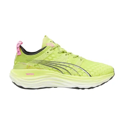 Pre-owned Puma Wmns Foreverrun Nitro 'lime Pow Black' In Yellow