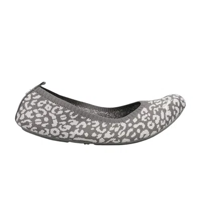 Pre-owned Puma Wmns Iliana Leopard Ballerina Flat 'medium Grey Galactic Grey' | Women's Size 7.5 In Gray