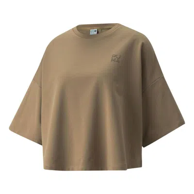 Puma (wmns) Infuse Oversized Tee In Brown