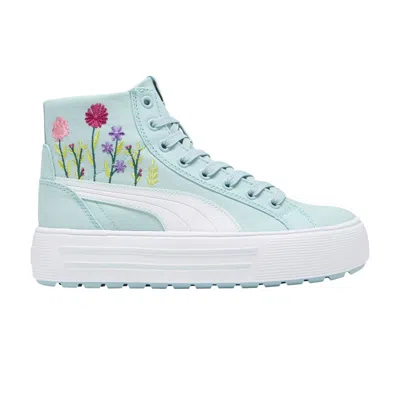 Pre-owned Puma Wmns Kaia 2.0 Mid 'floral' In Blue