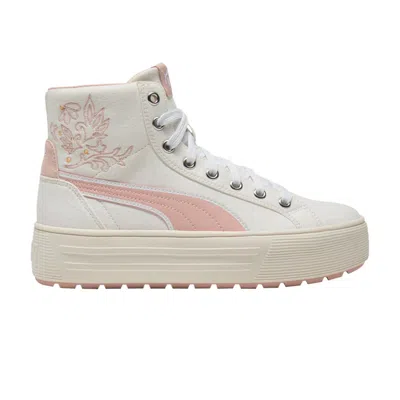 Pre-owned Puma Wmns Kaia Mid 2.0 'novelty Flower' | Cream | Women's Size 9