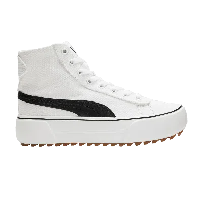 Pre-owned Puma Wmns Kaia Mid Cv 'white Black'