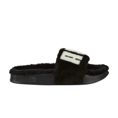 Pre-owned Puma Wmns Leadcat 2.0 Fuzz Slide 'black White' | Women's Size 9